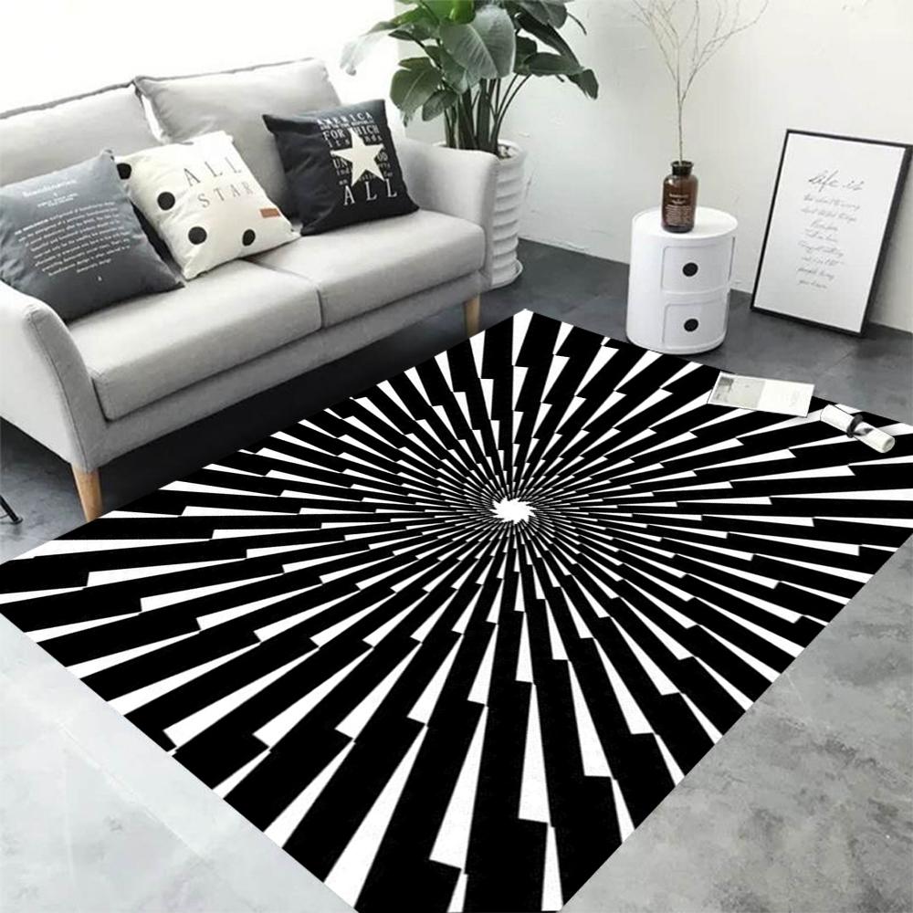 3D Vortex Illusion Door Mat Washable Non-Slip Living Room Sofa Chairs Area Mat Kitchen Doormat Area Rug