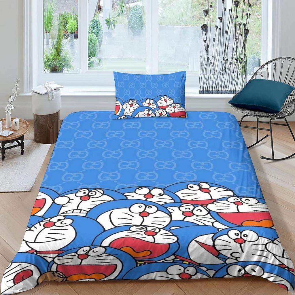 Изысканные 3D Обои с Мультяшным Котом D-Doraemon Принт Постельное Белье Пододеяльник Одеяло Кровать Молодежь Дети Девочки Мальчики Подарок