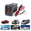 For Toyota QC PD 3.0 USB Car Charger Adapter Socket DC 12V-24V Mobile Phone Charger Adapter Fast Charging with LED Light