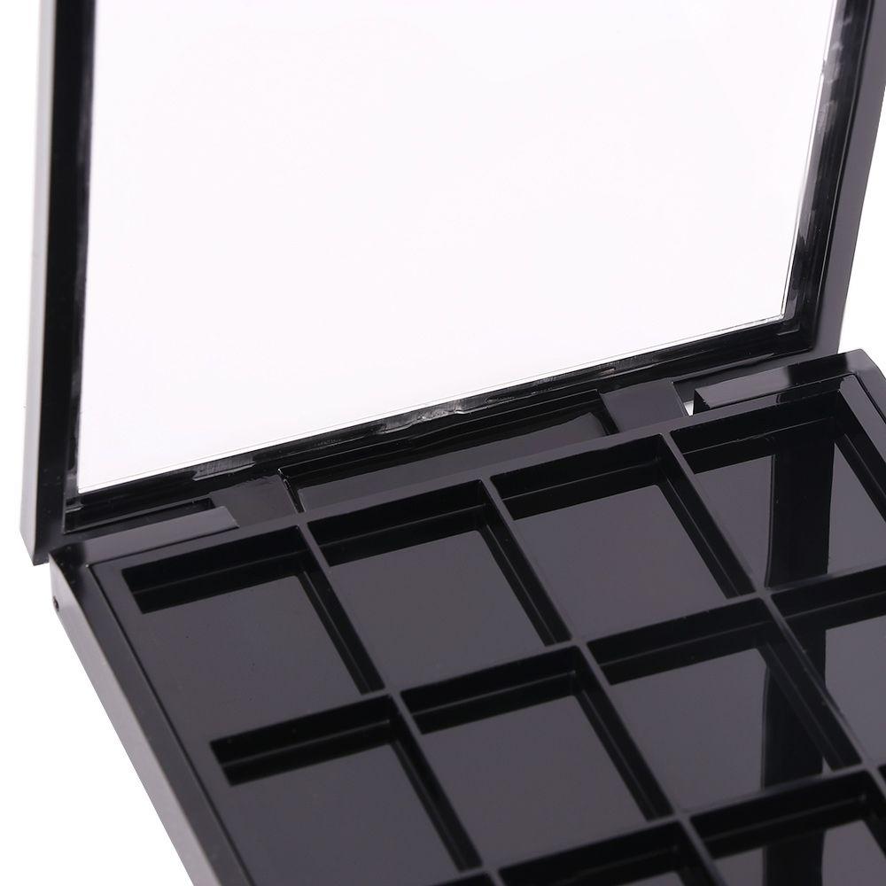 Lid 12 Grids Cosmetic Container Eye Makeup Storage Box Empty Eyeshadow Dish Lipstick Sample Box DIY Eyeshadow Palette