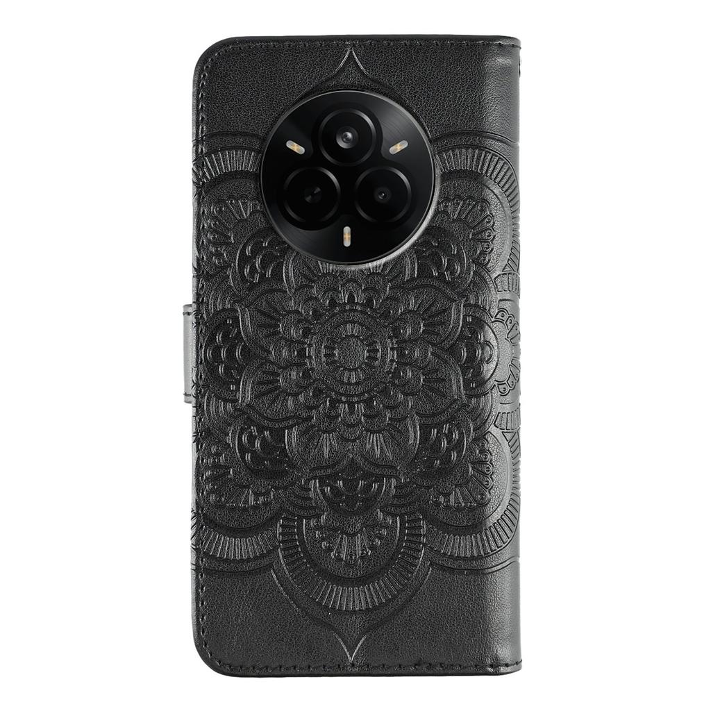 For Realme 14 Pro 5G Case PU Leather Mandala Imprinted Design Wallet Phone Cover