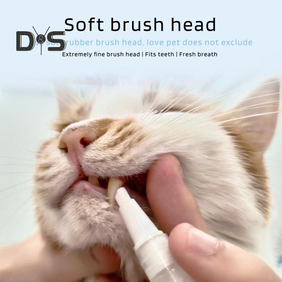 5 мл ручка для зубной щетки для домашних животных, ручка для чистки зубов у собак, средство для удаления зубного камня, набор для отбеливания зубов у кошек и собак