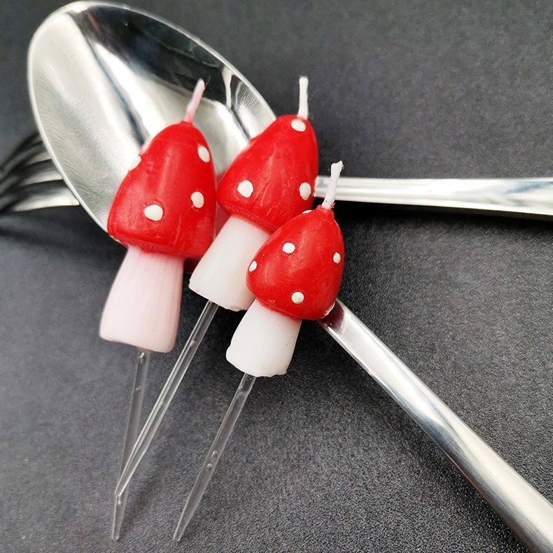 Мастерство Свеча на день рождения Креативная свеча для детского торта на день рождения Имитация формы фруктов и грибов Свеча на день рождения