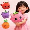 Fruit Cat Plushie Strawberry Cat Stuffed Animal With Pp Cotton Filling For Kids Play