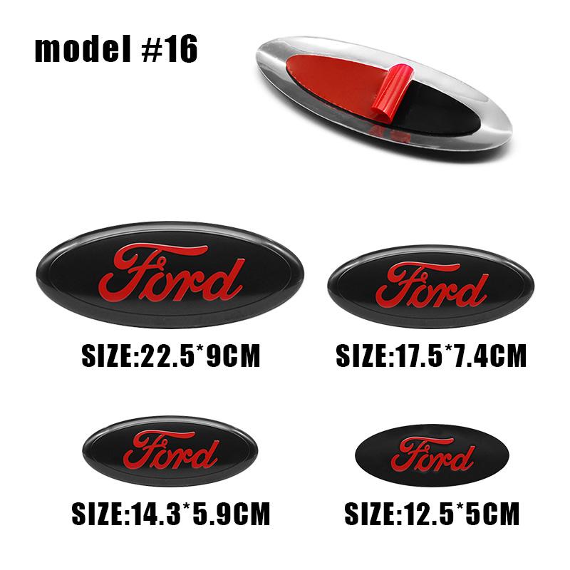 ZLKQ1 Ford Logo Front Grille Logo Hood Badge Emblem Sticker Blue Auto Accessories For Focus mk2 mk3 Fiesta F150 F250 Ranger Mondeo mk4