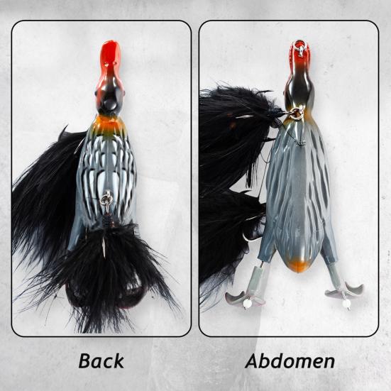 10,5 см/28 г твердая приманка для ловли утки с перьевым крючком и подвижными ножками бионическая искусственная приманка для пресноводной и соленой рыбалки