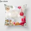 Рождественская декоративная наволочка с шариком, подарочный кулон, напечатанный чехол для диванной подушки, новогоднее украшение для дома