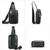 Genuine Leather Men's Chest Top Layer Cowhide Shoulder Crossbody Bag Men's Stylish Casual Sports Leather Small Body Bag