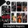 Чехол для телефона D-Dexter M-Morgan для iPhone 17, 16, 15, 14, 13, 12, 11 Plus, Pro, магнитный с беспроводной зарядкой Magsafe