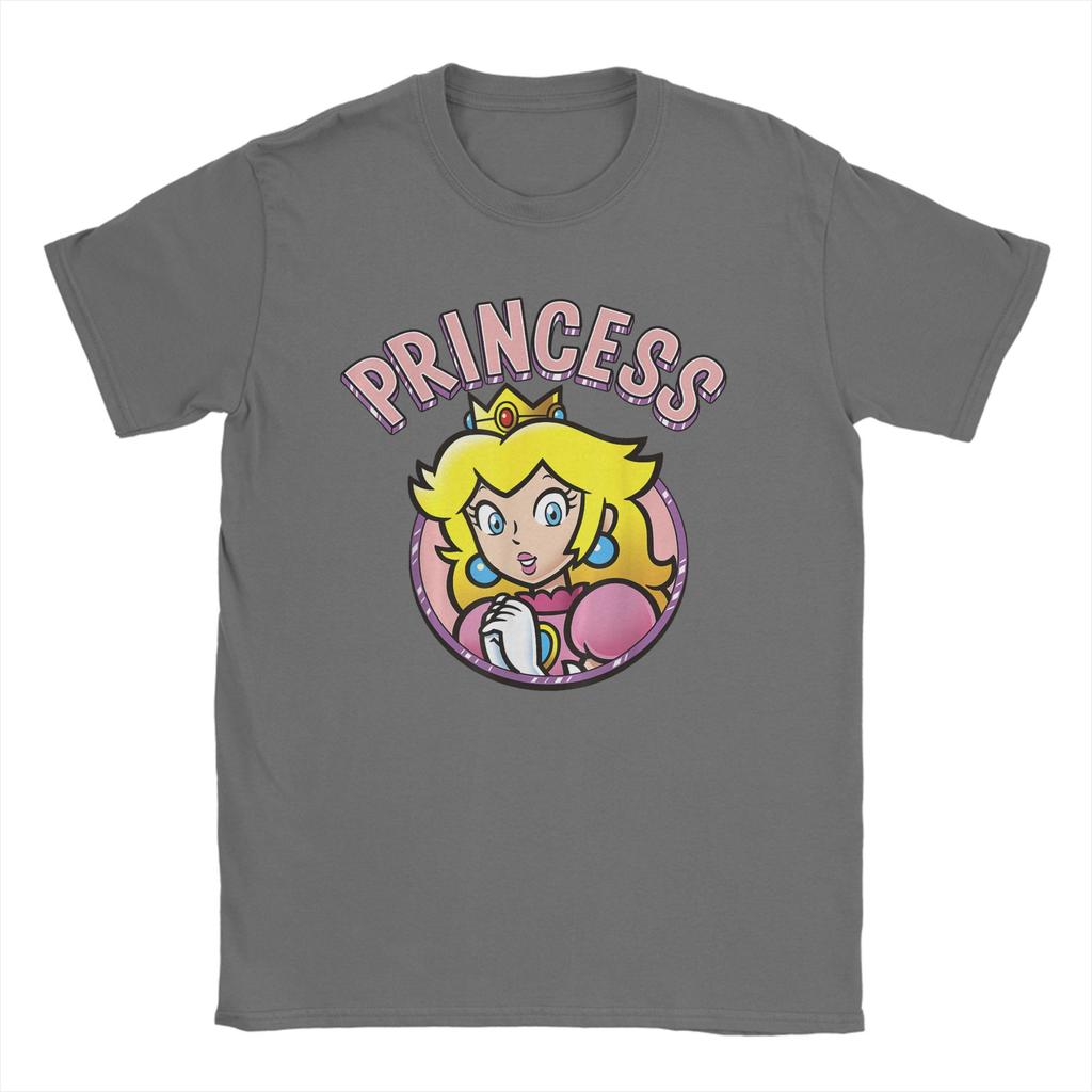 Super Marios Peach The Princess T Shirts for Unisex Pure Cotton Casual TShirt Crewneck Tee Shirt Short Sleeve Tops Plus Size