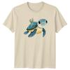 Cute Sea Turtle Illustration TShirt Ocean Wildlife Gift For Him And Her