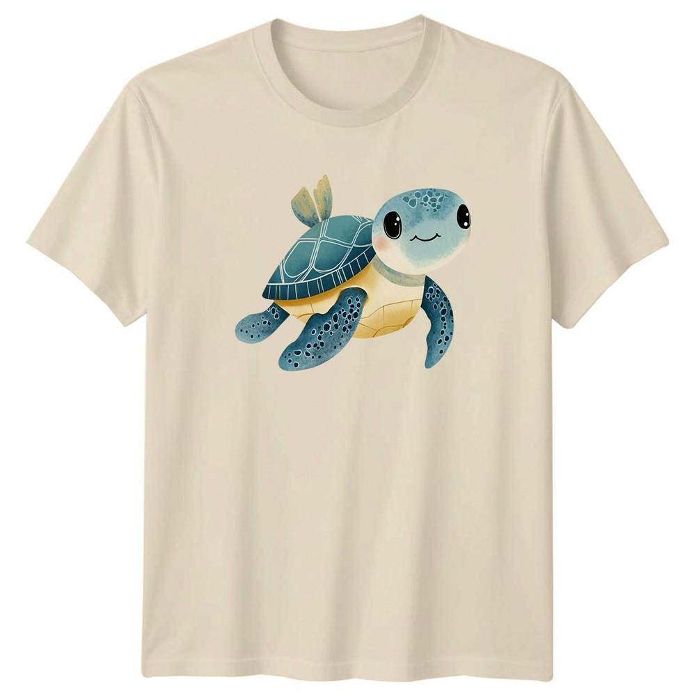 Cute Sea Turtle Illustration TShirt Ocean Wildlife Gift For Him And Her