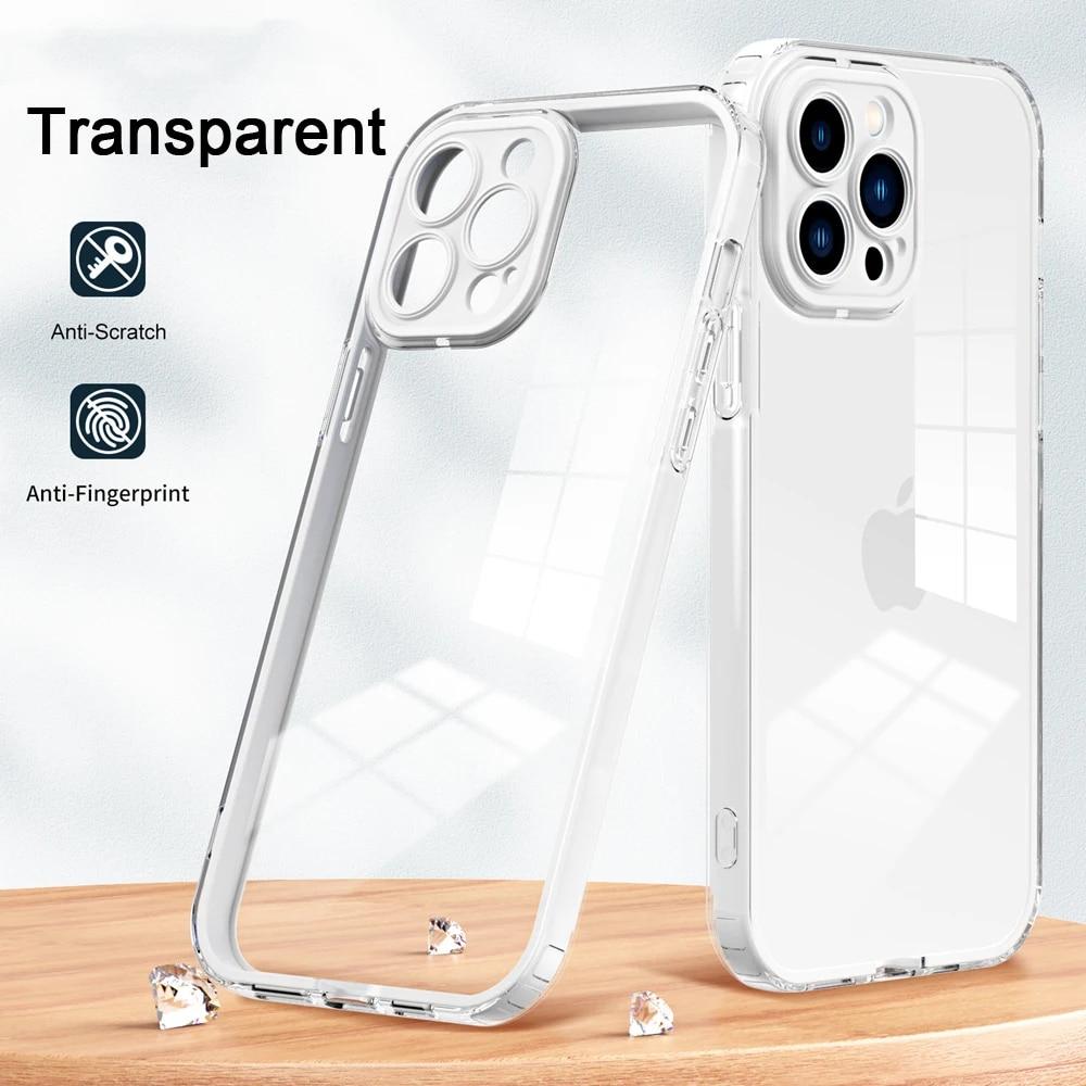 KEYSION Противоударный прозрачный чехол для iPhone 15 Pro Max 14 Plus, прозрачный силиконовый чехол из ТПУ + чехол для телефона из поликарбоната для iPhone 13 12 11 Pro Max