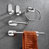 4/5Pcs Stainless Steel Bathroom Hardware Set Anticorrosion Towel Bar Roll Paper Stand  Home Kitchen