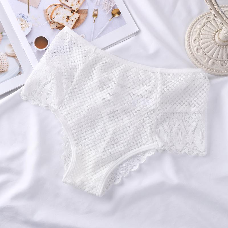 High Waist Tummy Control Lace Panties with Criss-Cross Straps - Sexy Plus Size Triangle Design