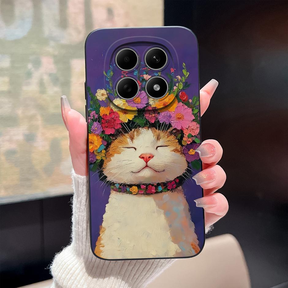 Чехол для Xiaomi Redmi Note15 15 Pro 15Pro+ Милый кит котенок Защита камеры Мягкий чехол для Redmi Note 15 Pro Plus Защита