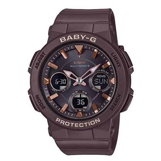 Наручные часы Casio Baby-G Оригинальный продукт для внутреннего рынка Радиоуправление Солнечная батарея BGA-2510-5AJF Женские Коричневые