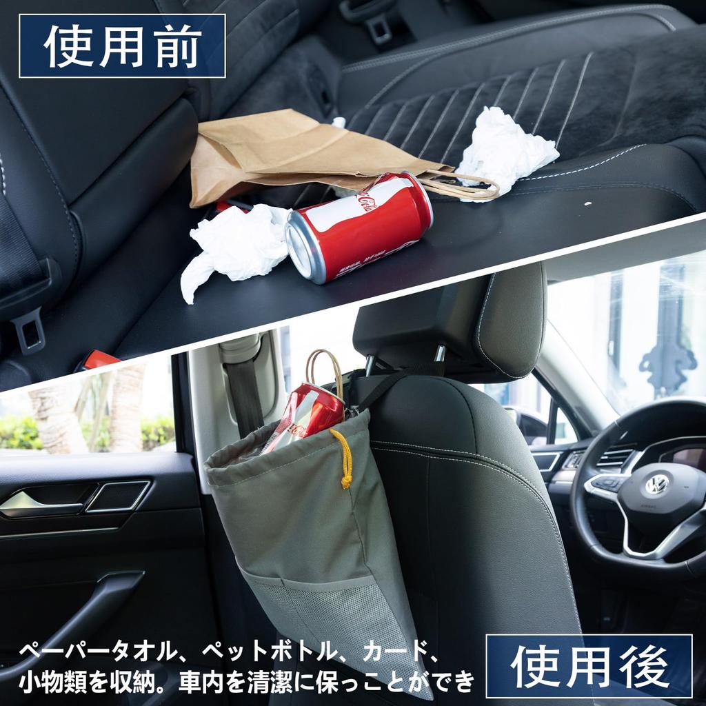 WISEPRO Автомобильный мусорный бак Большой вместимости Органайзер на шнурке с сеткой Портативный автомобильный мусорник Толстый Оксфорд Водонепроницаемый и Сумка для хранения в автомобиле для спинки сиденья