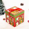 Большая Премиум 3 шт. Рождественская Подарочная Коробка с Крышкой Лентой Коробка для Рождественского Подарка Квадратная