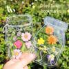 Handmade Transparent Dried Flower Bookmarks with Embossed Leaves - Spring Collection with Mini Bottles