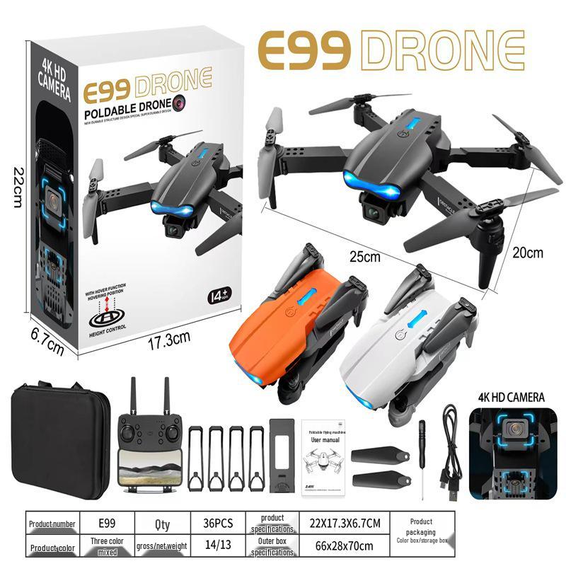 E99 K3pro Folding Drone: HD Dual Camera, Three-Sided Obstacle Avoidance, Remote Control Aircraft for Aerial Photography.