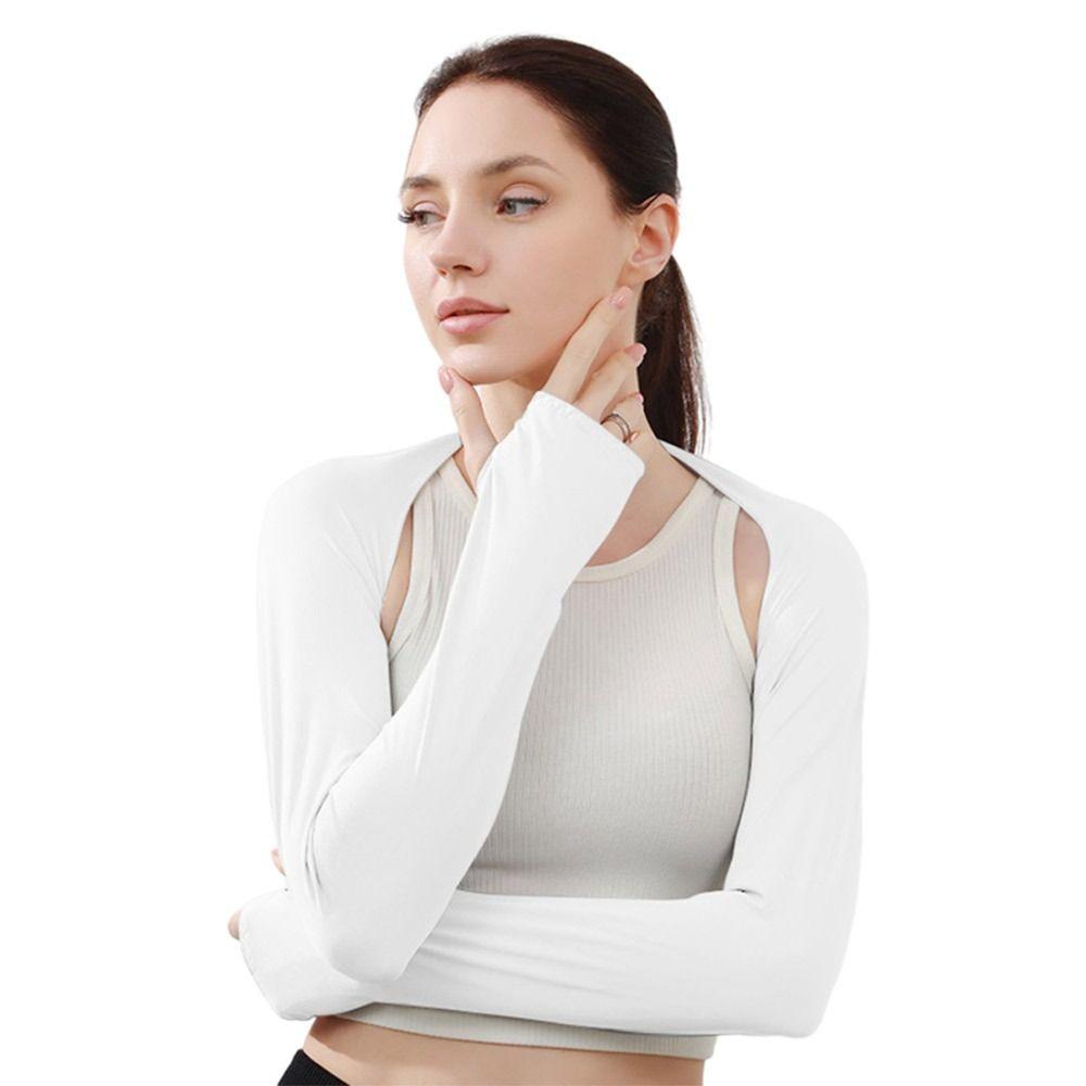 Sun Protection Ice Arm Sleeves Air-conditioned Shirt Open Cover Arm Cover Raglan Sleeve Summer