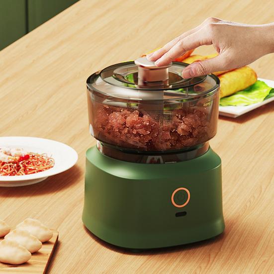 Бытовая электрическая мясорубка, Маленький многофункциональный кухонный комбайн, Запуск одной кнопкой, Дизайн со стеклянной чашей, Лезвие из нержавеющей стали, Отличный