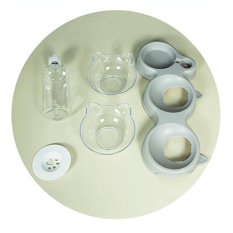 Автоматические кормушки для домашних животных, приподнятые миски для кошек и собак, прочная двойная приподнятая чаша, кормление и питье для кошек, товары для домашних животных