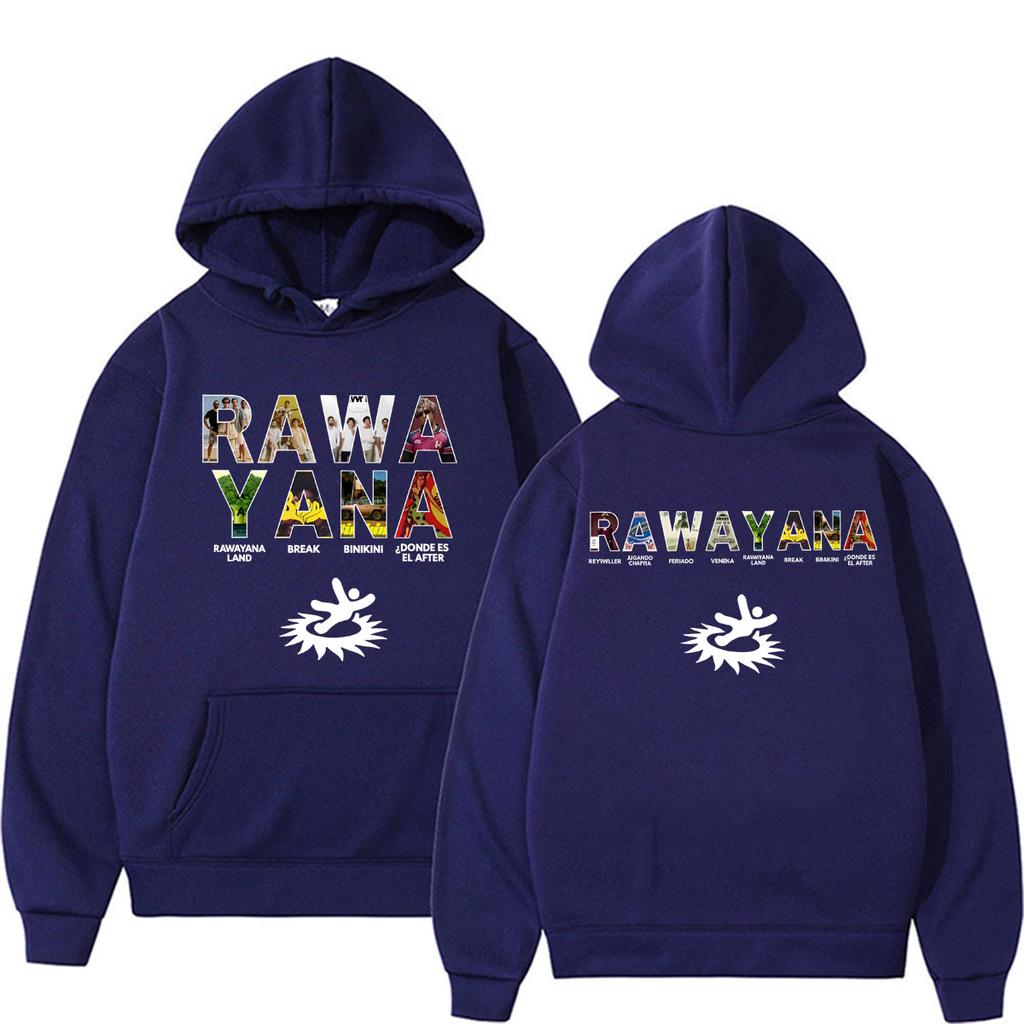 Rawayana ¿Donde Es El After? Tour 2026 Album Hoodie Unisex Fashion Retro Classic Sweatshirts High Quality Cozy Fleece Hoodies