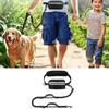 Reflective Strip Dog Running Waist Leash Retractable Double/Single Rope Dong Walking Leash Adjustable Waist Belt Padded Handles