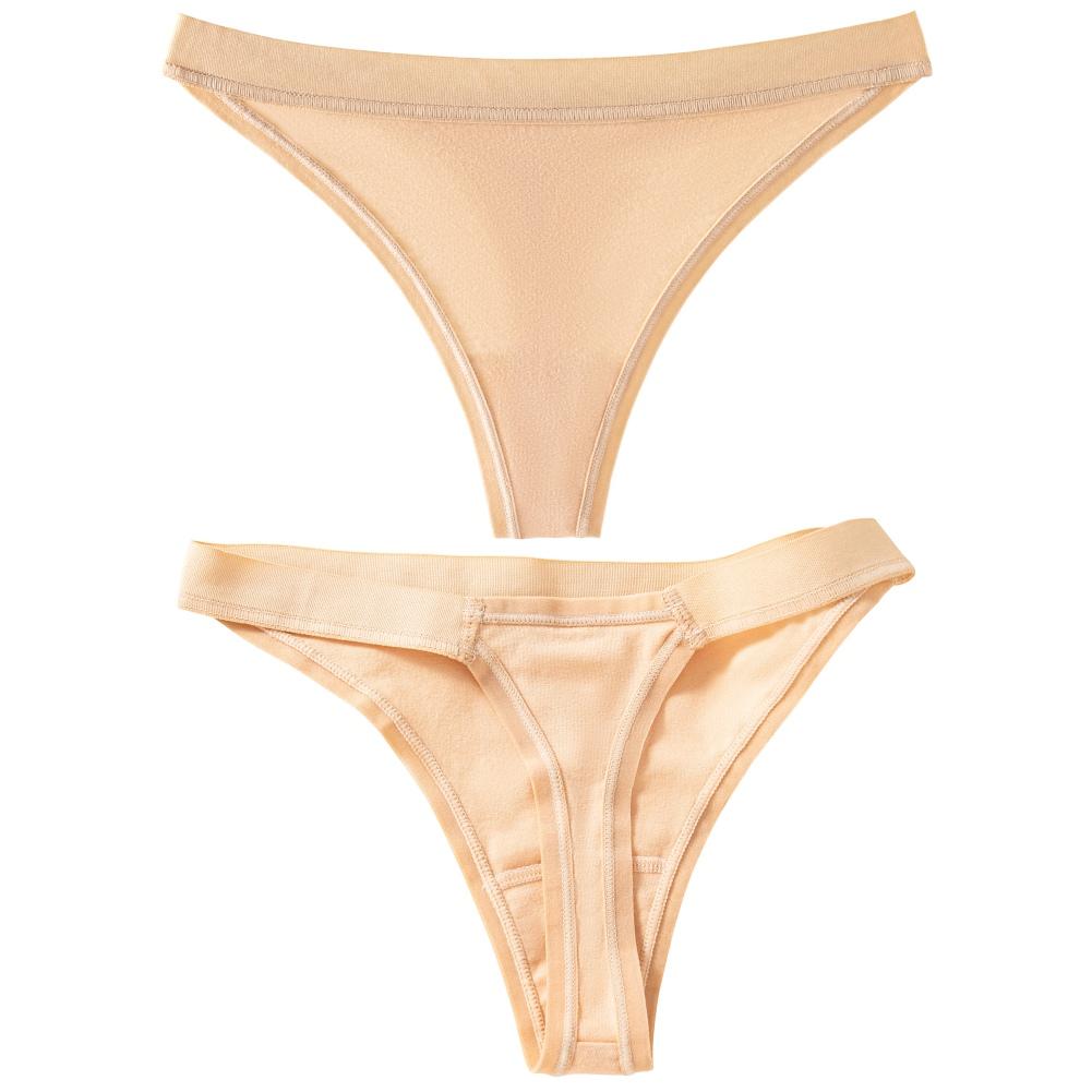 Женские спортивные трусики-стринги большого размера, однотонные, с Т-образным вырезом