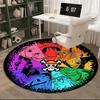 Classic Pirates Skull Crossbones round carpet Chair cushion Round Entryway Rug, Soft Round Rugs for Living Room, Bedroom, Circle Carpet decor gifts