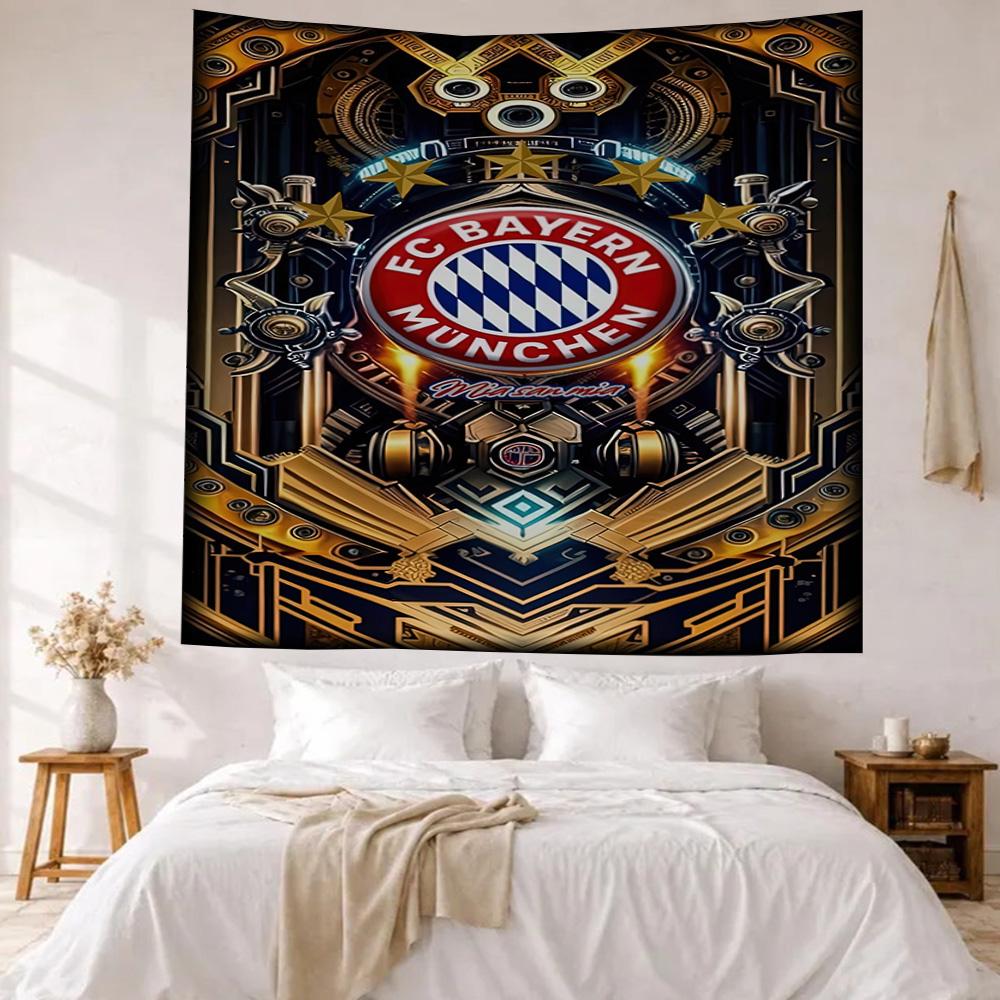 Fc Bayern Mnchen Wall Decor Tapestry Art For Pet Memorial Birthdaywedding Party Backdrop Family Gift