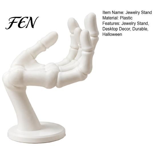 Gothic Jewelry Stand Skeleton Hand Stand, Style Ring And Necklace Multifunctional Accessory Display Holder, 3D Printed Plastic Organizer for