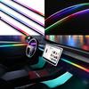 6 in1 Car Ambient Light Center Console Dashboard Neon Tubes For Tesla Model 3/Y Symphony RGB Interior Lights with App Controller