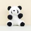 Adorable Curly Panda Plush Toy Keychain Soft Coral Fleece Stuffed Animal