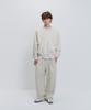 PSSHOPPER Curved Washed Wide Sweatpants [Cream]