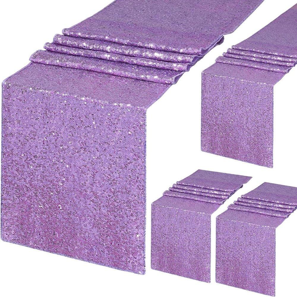 Glitter Tablecloth Long Table Decoration Sparkly Sequin Table Runners Hotel
