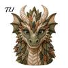 Advanced Quilting Supplies Dragon Patchwork DIY Kit, Pattern Fabric Craft Ready to Use Pack Sewing Project for Adults, Handmade Home Decor Set