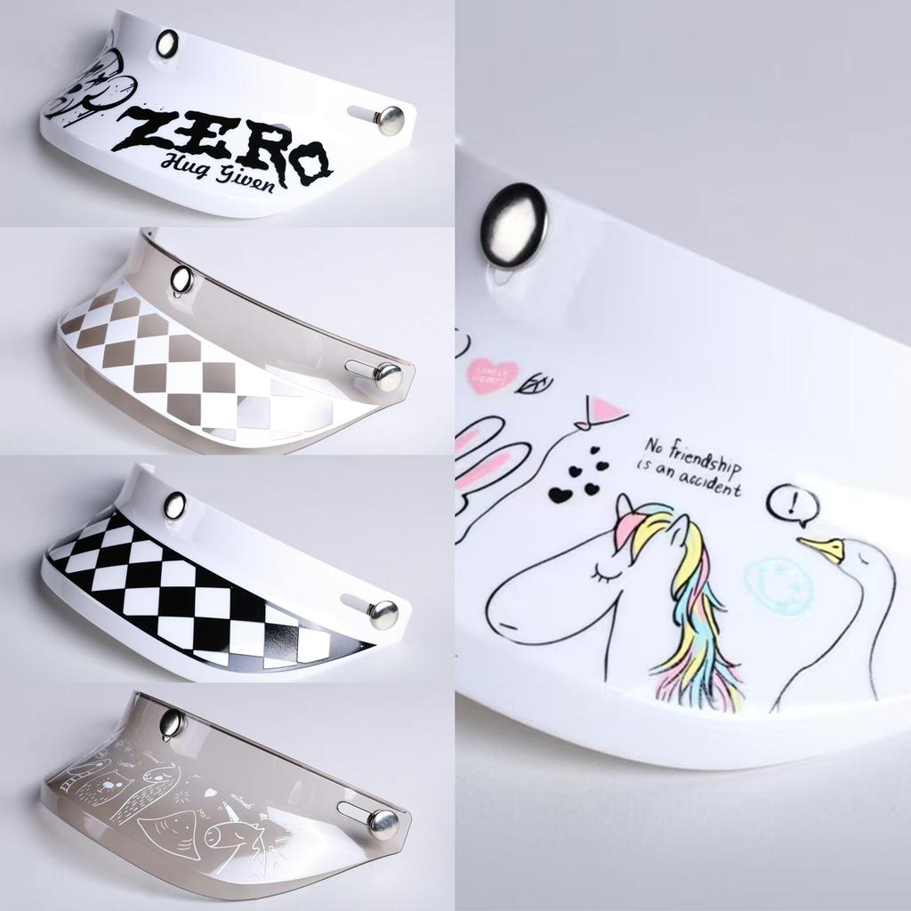 Cute helmet brim universal retro three button rainproof decoration brim MT-5 brim