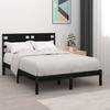 VidaXL Bed Frames Black Solid Pine Wood 140x190 Cm 3104202
