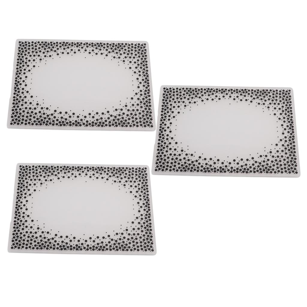 3 шт. Папки для тиснения Пластиковый материал Вогнуто-выпуклые текстурные шаблоны для Приглашений Бумага C