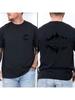 Men's Pure Cotton Short Sleeve T-Shirt, Abstract Mountain Reflection Print Casual Tee, Breathab