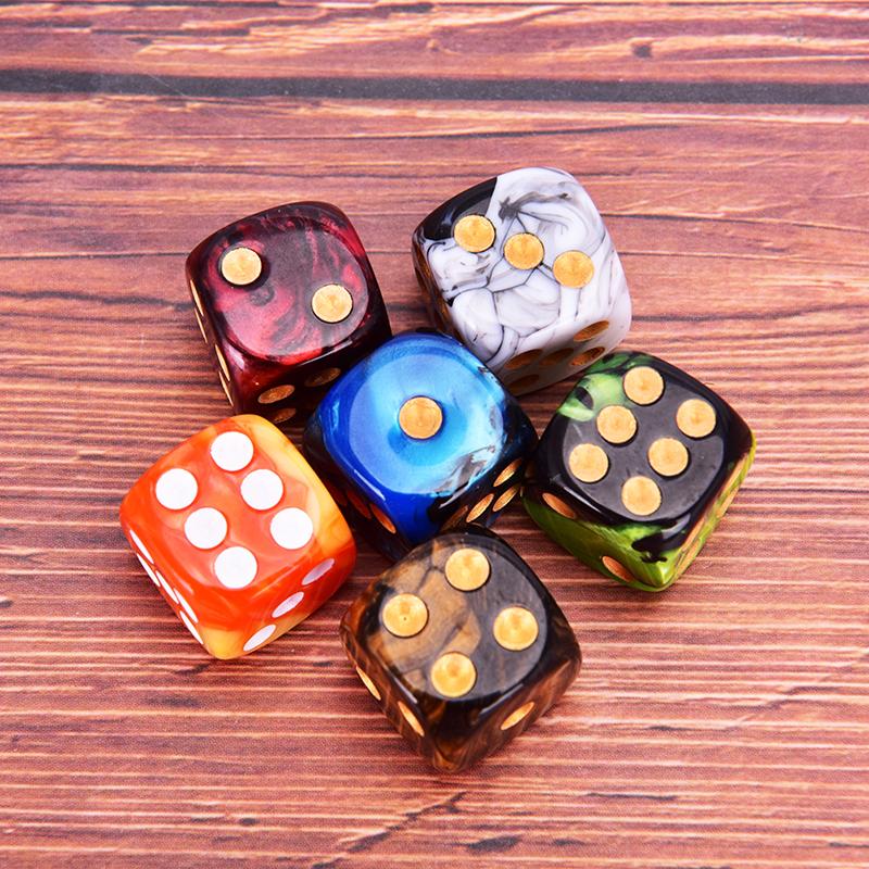 10 шт./компл., игральные кости с круглыми углами, 6-сторонние кости диаметром 16 мм, игральные настольные игры