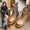 Fashion 2024 Autumn/Winter New Handsome British Style Side Zipper Short Boots for Women Thick Bottom Fashion Casual Boots Boots Women