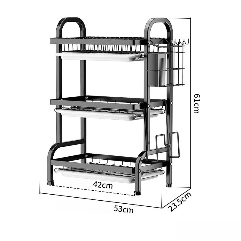 Compact Dish Rack Multifunctional Dish Drying Rack Rustproof Kitchen Dish Drying Rack