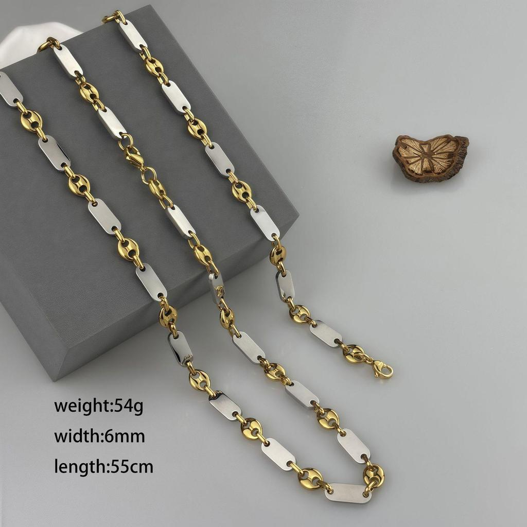 Модное ожерелье ручной работы «Императорская цепь» - Гладкая нержавеющая сталь с большим отверстием