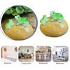 Miniature Frog Statue Garden Decoration Realistic Looking Weather-Resistant Outdoor Animal Frog Figurine Plant Ornament
