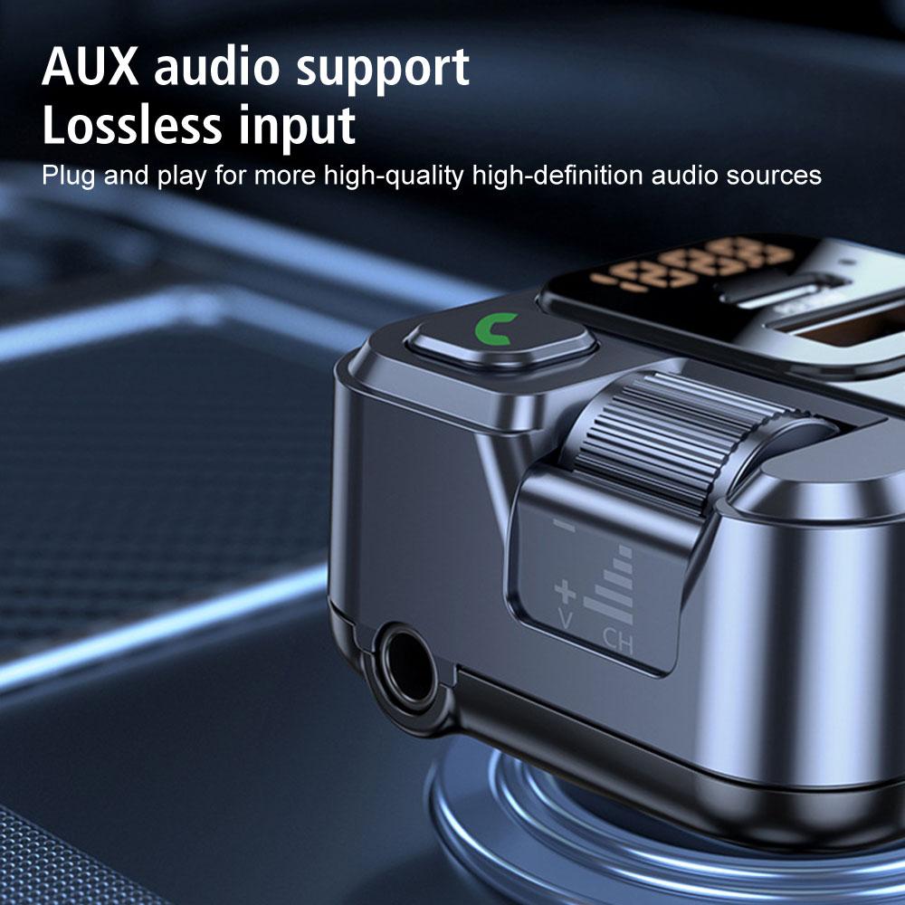 PD USB-C быстрое зарядное устройство 30 Вт Handsfree автомобильный MP3 стерео музыкальный плеер автомобильный Bluetooth-приемник Bluetooth 5.1 FM-передатчик 3,5 мм Aux