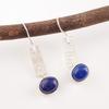 Лазурит Драгоценный камень 925 Проба Серебро Женские украшения Ручной работы Серьги 1,9" EE-168-25